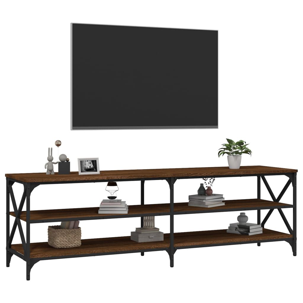 vidaXL Έπιπλο Τηλεόρασης Καφέ Δρυς 160x40x50 εκ. Επεξεργασμένο Ξύλο