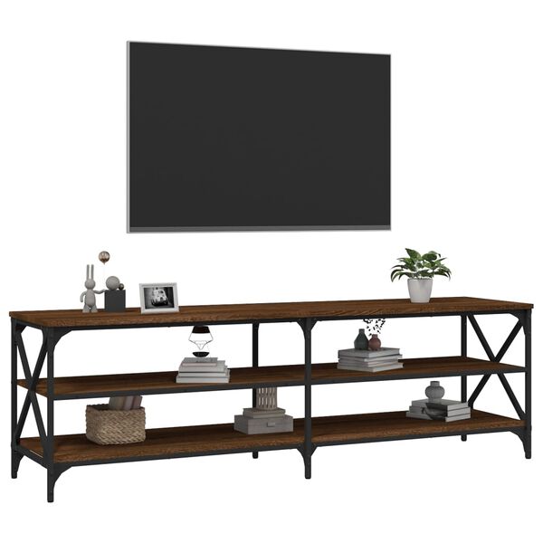 vidaXL Έπιπλο Τηλεόρασης Καφέ Δρυς 160x40x50 εκ. Επεξεργασμένο Ξύλο