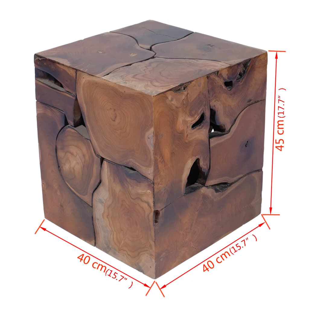 vidaXL Σκαμπό από Μασίφ Ξύλο Teak