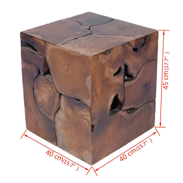 vidaXL Σκαμπό από Μασίφ Ξύλο Teak