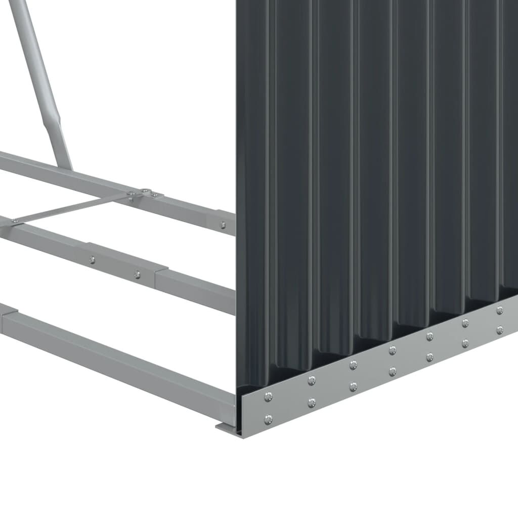 vidaXL Ξυλοθήκη Ανθρακί 120x45x140 εκ. από Γαλβανισμένο Ατσάλι