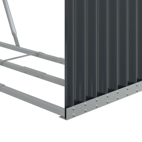 vidaXL Ξυλοθήκη Ανθρακί 120x45x140 εκ. από Γαλβανισμένο Ατσάλι