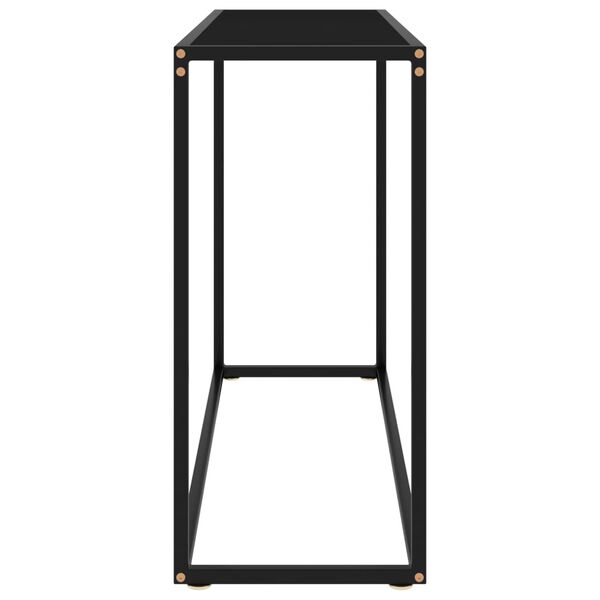 vidaXL Τραπέζι Κονσόλα Μαύρο 100 x 35 x 75 εκ. από Ψημένο Γυαλί