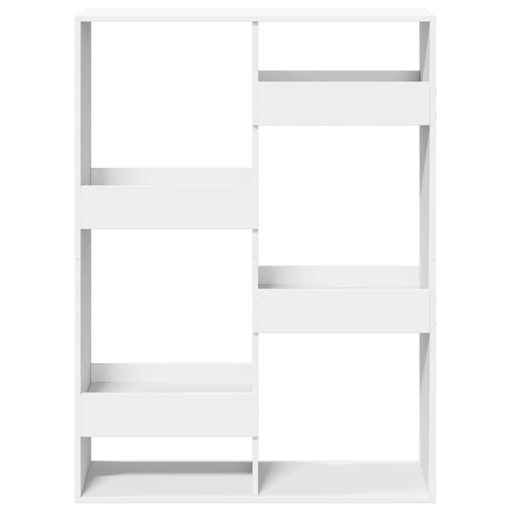 vidaXL Βιβλιοθήκη Λευκή 100x33x135 εκ. από Επεξεργασμένο Ξύλο