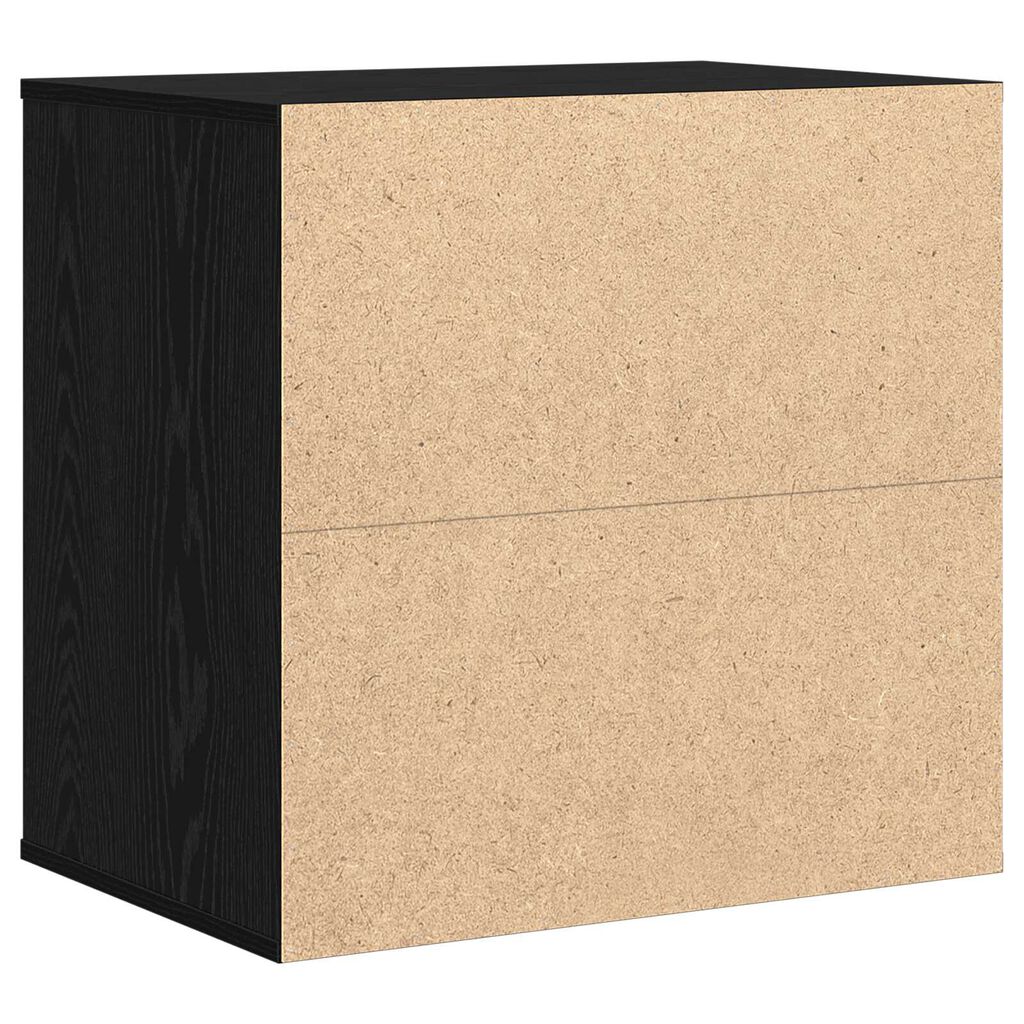vidaXL Γωνιακό Κουτί με Συρτάρια Μαύρη Δρυς 60x41x58 εκ. Επεξεργασμένο Ξύλο