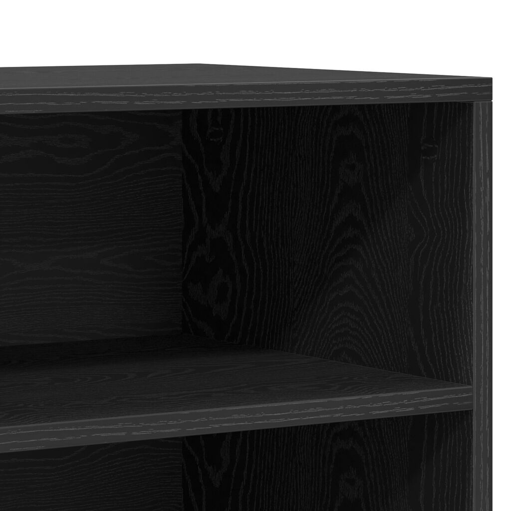 vidaXL Πλαϊνό Γραφείο Μαύρο Δρυς 57x35x70 εκ. Από ξύλο