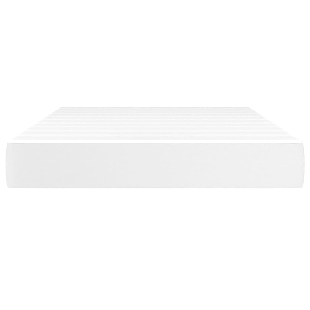 vidaXL Στρώμα με Pocket Springs Λευκό 120x200x20 εκ. Συνθετικό Δέρμα