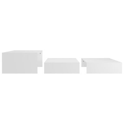 vidaXL Τραπεζάκι Σαλονιού Ζιγκόν Λευκό 100x100x26,5 εκ. Μοριοσανίδα