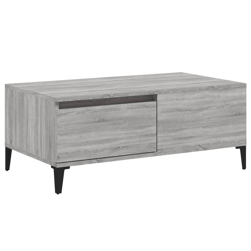 vidaXL Τραπεζάκι Σαλονιού Γκρι Sonoma 90x50x36,5εκ. Επεξεργασμένο Ξύλο