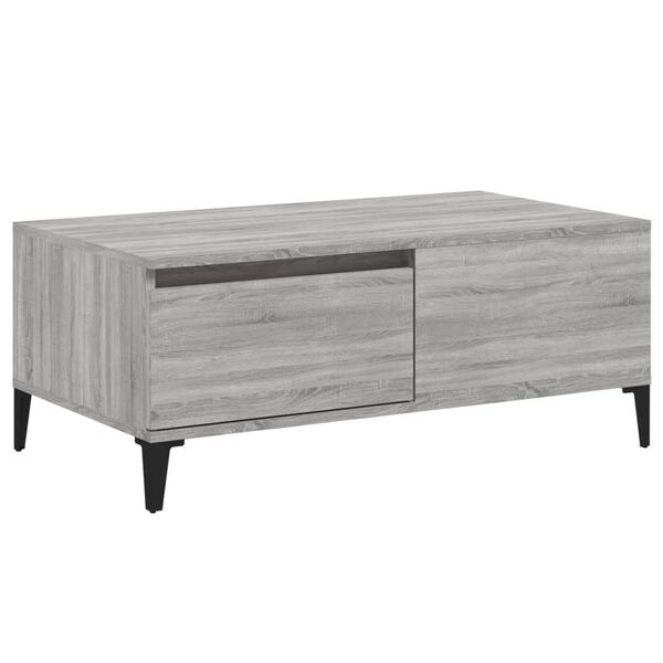 vidaXL Τραπεζάκι Σαλονιού Γκρι Sonoma 90x50x36,5εκ. Επεξεργασμένο Ξύλο