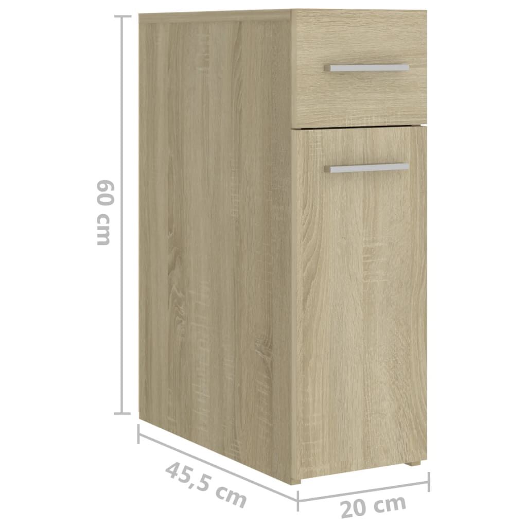vidaXL Συρταριέρα Γενικής Χρήσης Sonoma Δρυς 20x45,5x60 Επεξ. Ξύλο