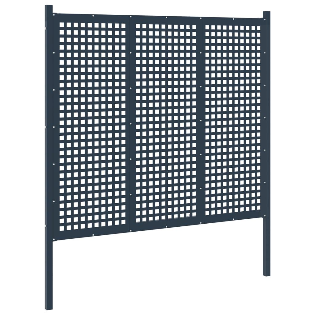 vidaXL Πόρτα Περίφραξης Ανθρακί 177 x 200 εκ. Ατσάλινη