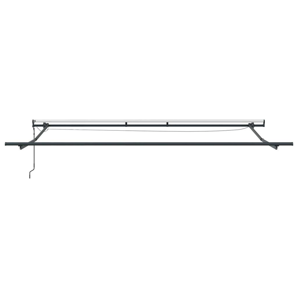 vidaXL Αυτόματη Ανασυρόμενη Τέντα με LED Μαύρη 450x350 cm