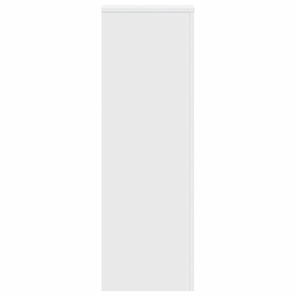 vidaXL Βάσεις Φυτών 2 τεμ. Λευκές 33x33x100 εκ. από Επεξεργασμένο Ξύλο