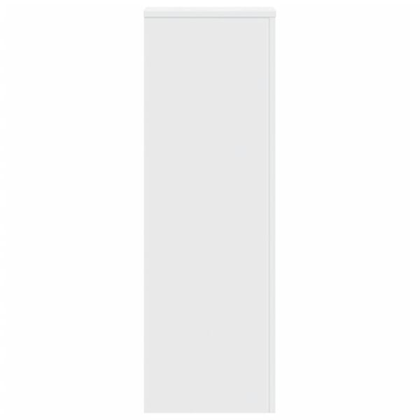 vidaXL Βάσεις Φυτών 2 τεμ. Λευκές 33x33x100 εκ. από Επεξεργασμένο Ξύλο
