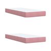 vidaXL Κρεβάτι Boxspring με Στρώμα Ροζ 200x200 εκ. Βελούδινο