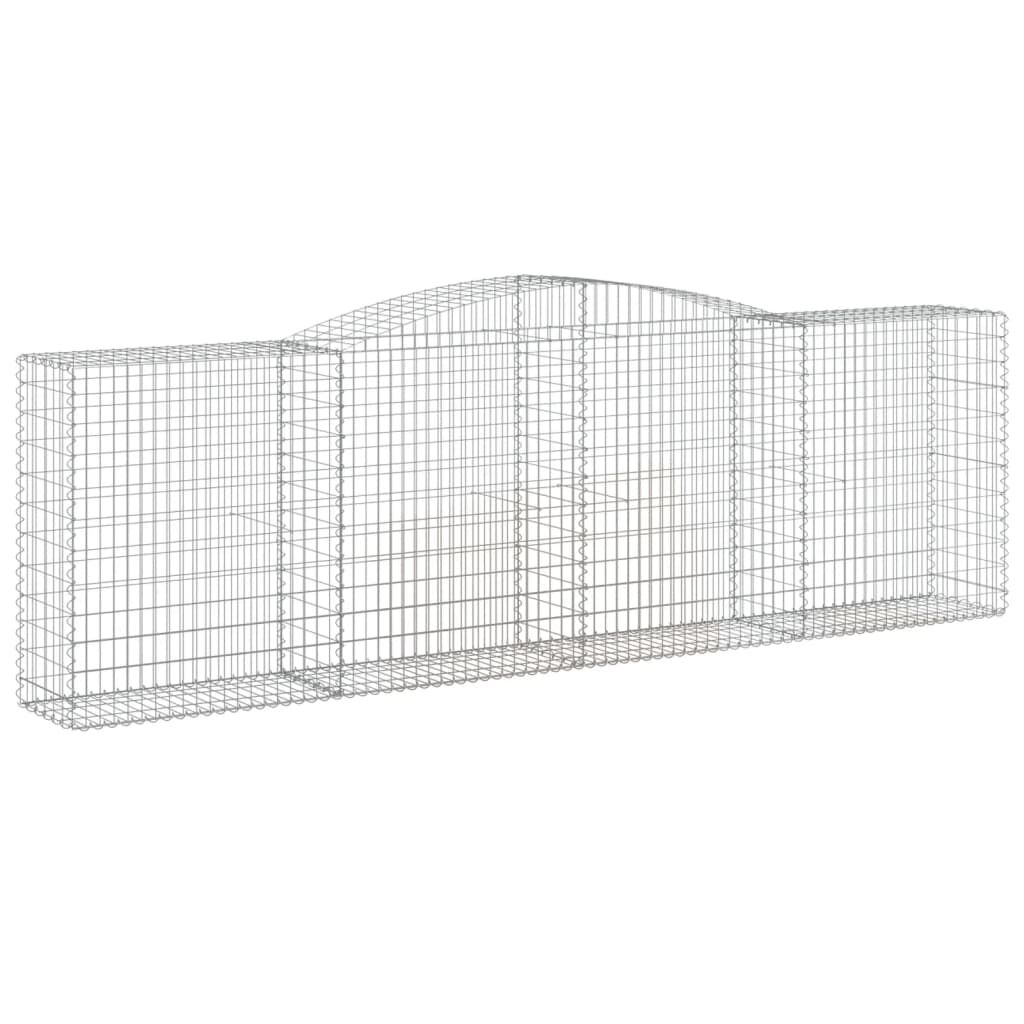 vidaXL Συρματοκιβώτια Τοξωτά 10 τεμ. 400x50x120/140 εκ. Γαλβαν. Ατσάλι