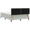 vidaXL Κρεβάτι με ελατήρια Ανοιχτό γκρι 160 x 200 cm Βελούδο
