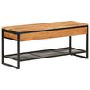 vidaXL Πάγκος Παπουτσιών 110x35x45 εκ. από Μασίφ Ξύλο Ακακίας/Σίδερο