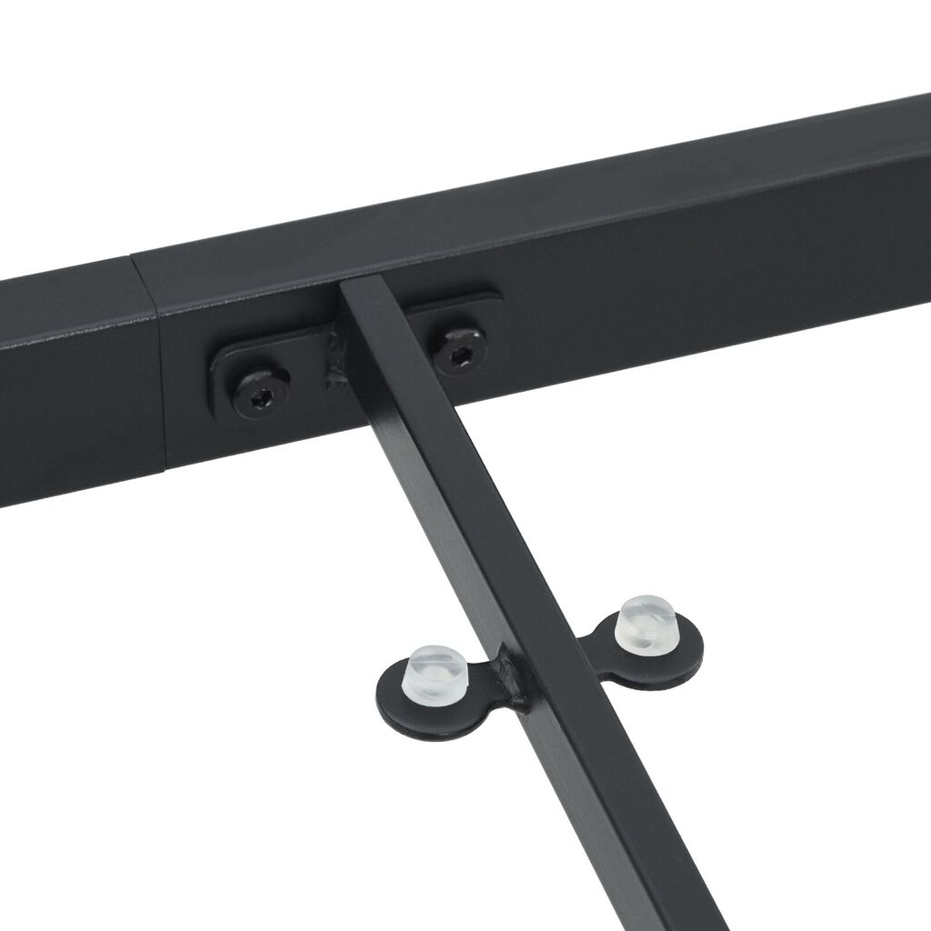 vidaXL Τραπέζι Κήπου Μαύρο 160x80x73 εκ. Σκληρυμένο Γυαλί