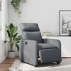 vidaXL Πολυθρόνα Ηλεκτρική Ανακλινόμενη Γκρι από Συνθετικό Δέρμα