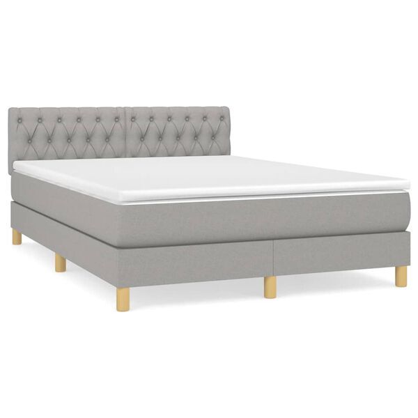 vidaXL &Kappa;&rho;&epsilon;&beta;ά&tau;&iota; Boxspring &mu;&epsilon; &Sigma;&tau;&rho;ώ&mu;&alpha; &Alpha;&nu;&omicron;&iota;&chi;&tau;ό &Gamma;&kappa;&rho;&iota; 140x200 &epsilon;&kappa;. &Upsilon;&phi;&alpha;&sigma;&mu;ά&tau;&iota;&nu;&omicron;