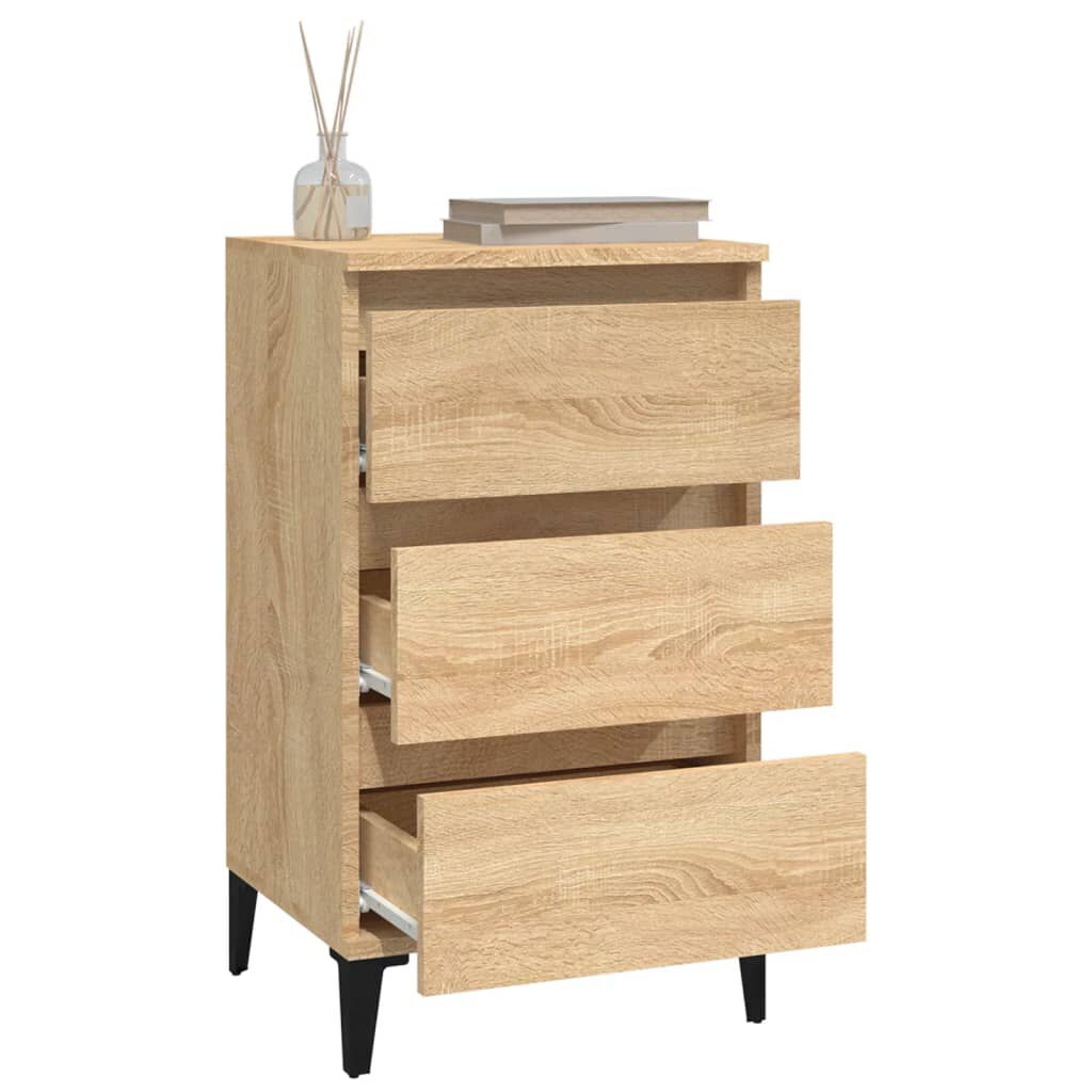 vidaXL Κομοδίνο Sonoma Δρυς 40x35x70 εκ. από Επεξεργασμένο Ξύλο