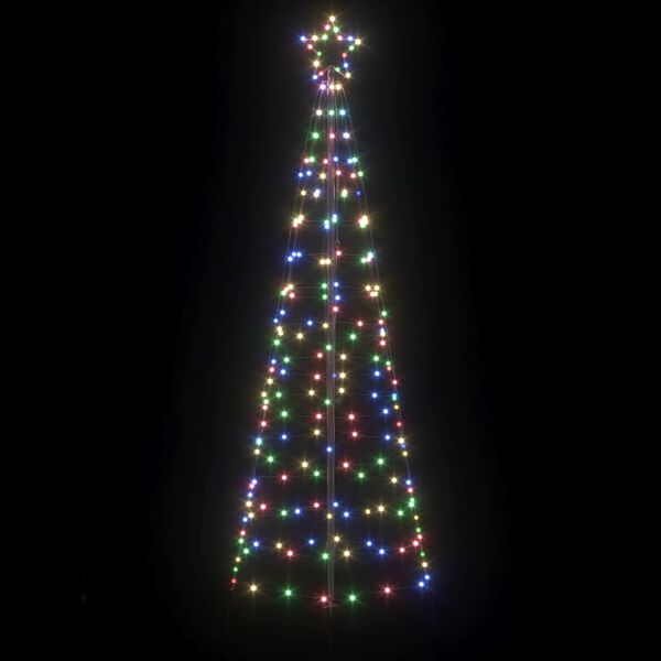 vidaXL LED Χριστουγεννιάτικο Δέντρο με 390 LED Πολύχρωμο 250 cm Σίδερο