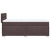 vidaXL Κρεβάτι Boxspring με Στρώμα Σκούρο Καφέ 100x200 εκ. Υφασμάτινο