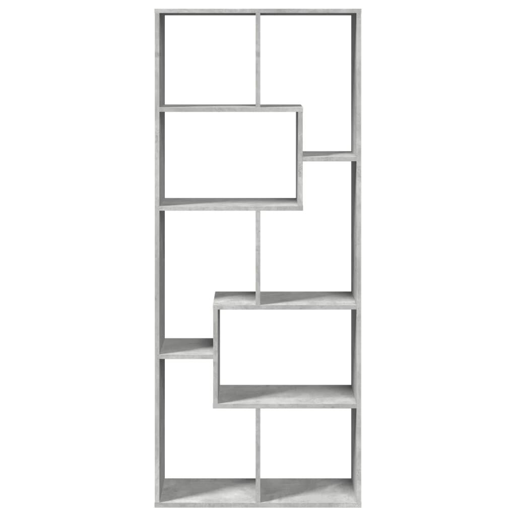 vidaXL Βιβλιοθήκη/Διαχωριστικό Χώρου Γκρι 67x25x161,5 εκ. Επεξ. Ξύλο