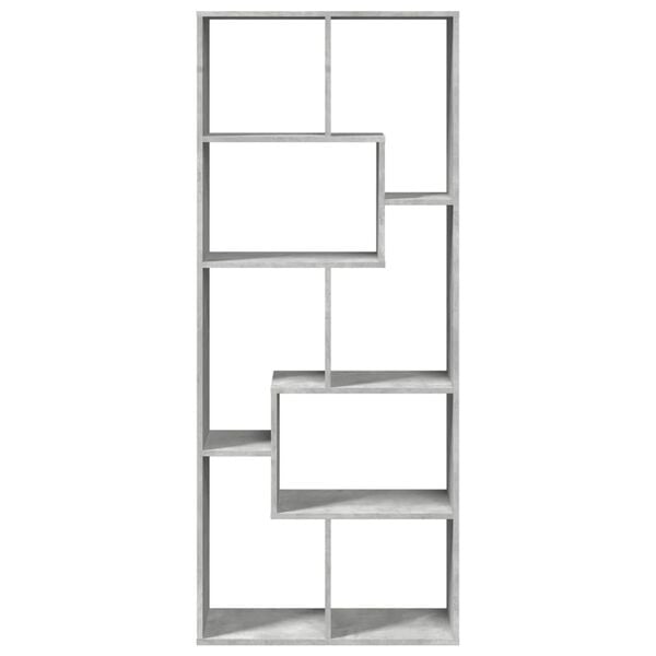 vidaXL Βιβλιοθήκη/Διαχωριστικό Χώρου Γκρι 67x25x161,5 εκ. Επεξ. Ξύλο