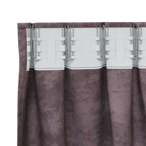 vidaXL Κουρτίνα με κουρτίνες 2 pcs Καφέ 175 x 140 εκ. Βελούδο