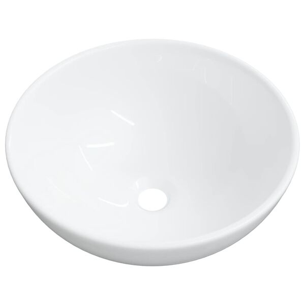 vidaXL Νιπτήρας Λευκός 28 x 28 x 10 εκ. Κεραμικός