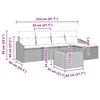 vidaXL Σετ Καναπέ Κήπου με μαξιλάρι 6 pcs Μπεζ Πολυ ράταν