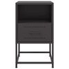 vidaXL Κομοδίνα 2 τεμ. Μαύρα 36x39x60,5 εκ. Χάλυβα