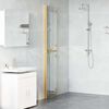 vidaXL Τοίχος ντους Walk-in Χρυσό και διαφανές 80 x 190 cm
