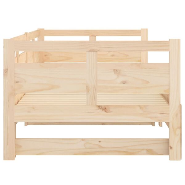 vidaXL Καναπές Κρεβάτι Συρόμενος 2x(90x200) εκ. από Μασίφ Ξύλο Πεύκου