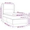 vidaXL Κρεβάτι Boxspring με Στρώμα & LED Κρεμ 100x200 εκ. Συνθ. Δέρμα