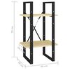 vidaXL Βιβλιοθήκη με 2 Ράφια Καφέ 40x30x70 εκ. από Μασίφ Ξύλο Πεύκου