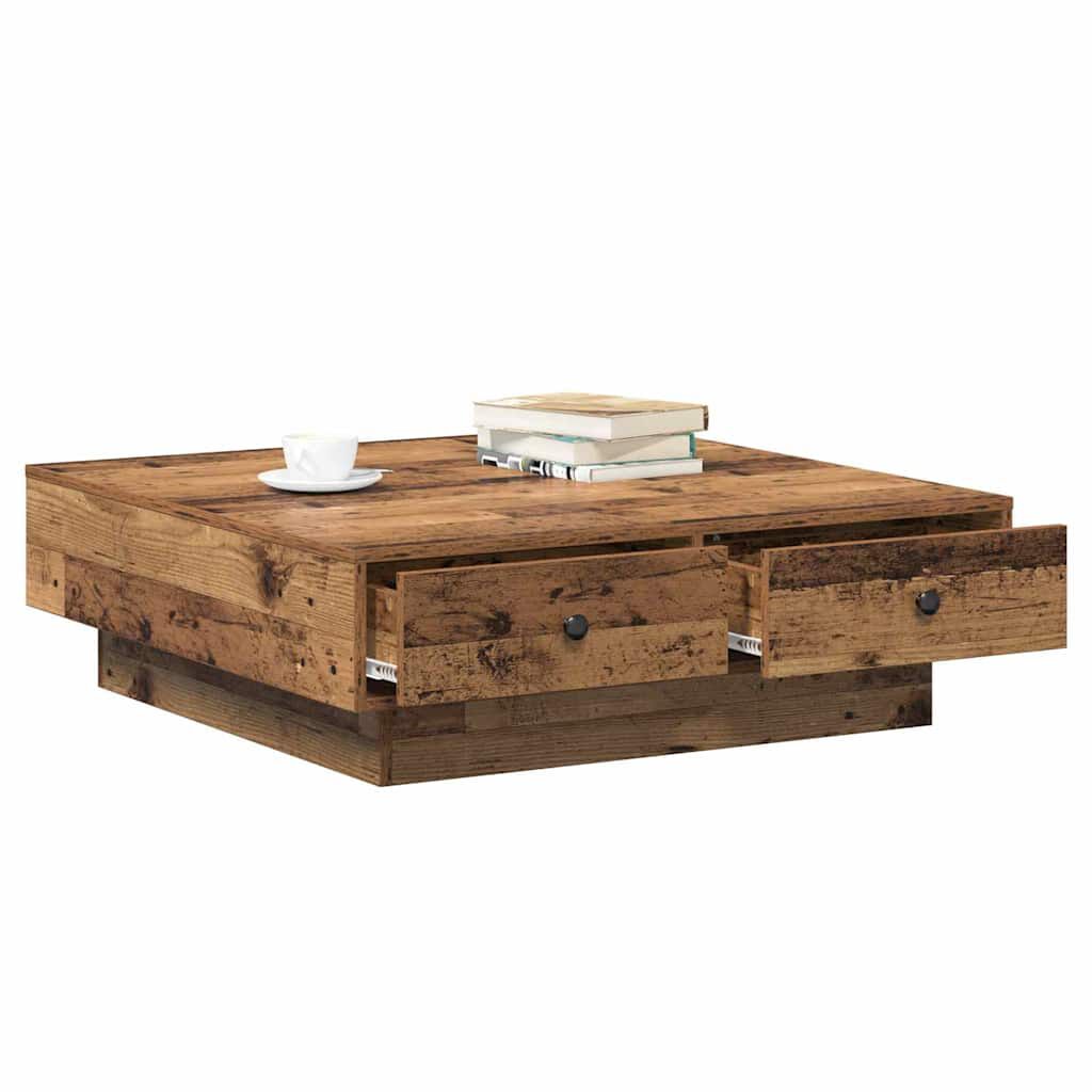 vidaXL Τραπεζάκι σαλονιού Παλαιό ξύλο 90 x 90 x 28 cm