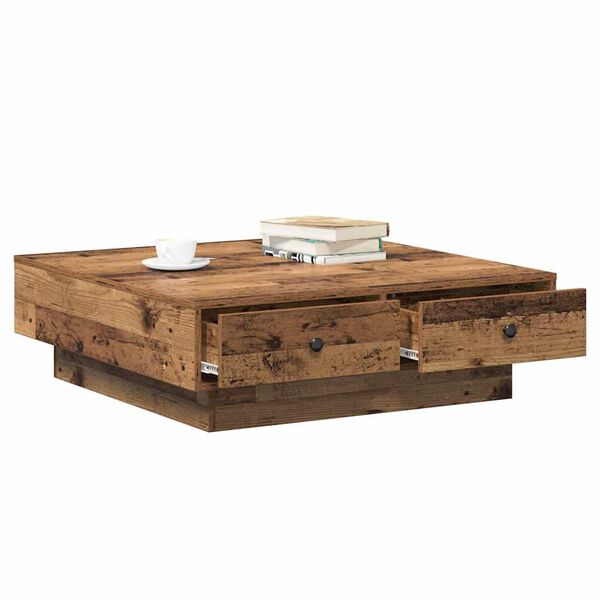 vidaXL Τραπεζάκι σαλονιού Παλαιό ξύλο 90 x 90 x 28 cm
