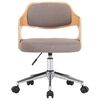 vidaXL Καρέκλα Τραπεζαρίας Περιστρεφόμενη Taupe Λυγισμένο Ξύλο/Ύφασμα