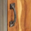 vidaXL Κομοδίνο 40 x 30 x 50 εκ. από Ανακυκλωμένο Ξύλο Teak/Ατσάλι