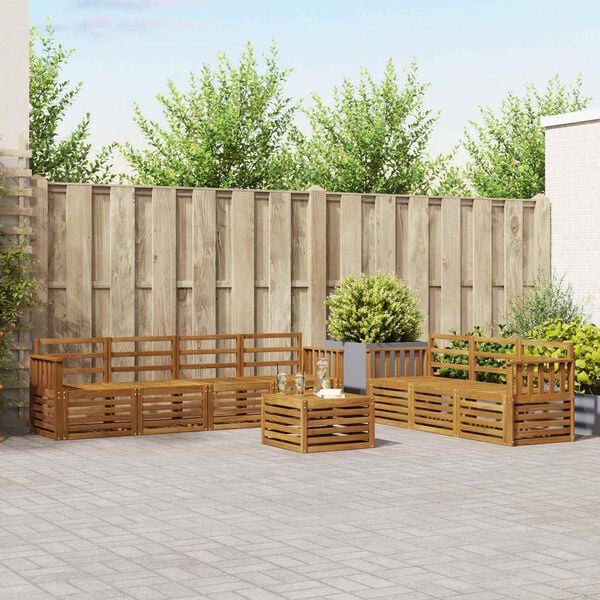 vidaXL &Sigma;&epsilon;&tau; &Kappa;&alpha;&nu;&alpha;&pi;έ 8 pcs &Phi;&upsilon;&sigma;&iota;&kappa;ό &Sigma;&tau;&epsilon;&rho;&epsilon;ό &Xi;ύ&lambda;&omicron; &Alpha;&kappa;&alpha;&kappa;ί&alpha;&sigmaf;