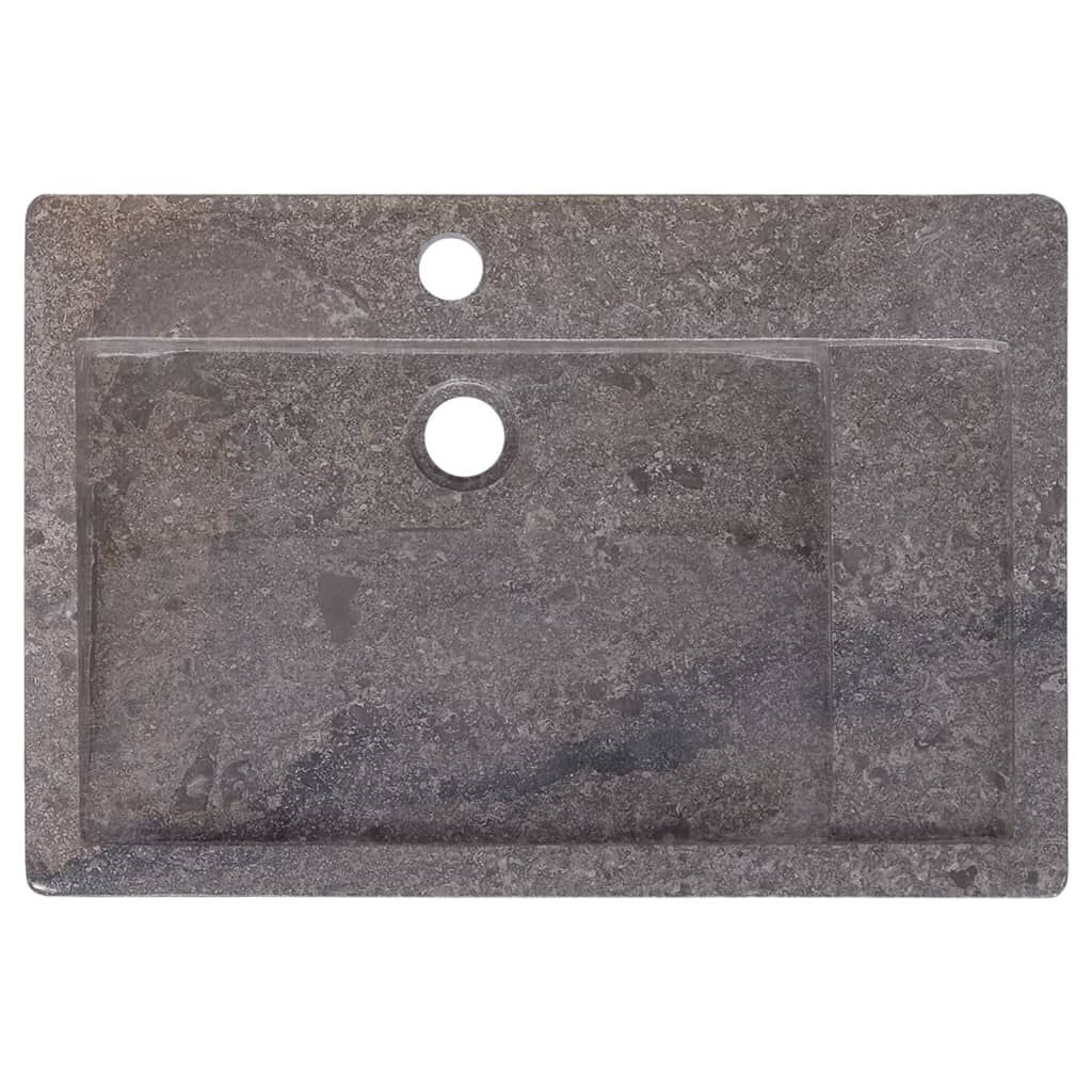 vidaXL Νιπτήρας Γκρι 58 x 39 x 10 εκ. Μαρμάρινος