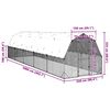 vidaXL Τρέξιμο για κοτόπουλα με οροφή 2,5x10x2,25 μ. από Γαλβ. Χάλυβα