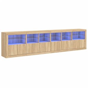 vidaXL Μπουφές με LED Sonoma Δρυς 283 x 37 x 67 εκ.