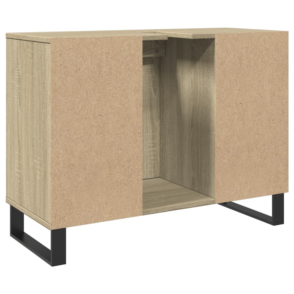 vidaXL Ντουλάπι Μπάνιου Sonoma Δρυς 80 x 33 x 60 εκ. από Επεξεργ. Ξύλο