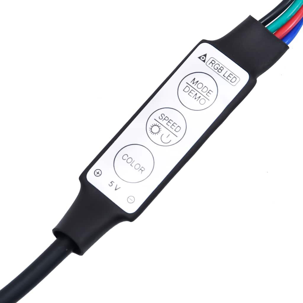 vidaXL Πλαίσιο Κρεβατιού με Κεφαλάρι/LED Sonoma Δρυς 140 x 190 εκ.