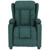 vidaXL Πολυθρόνα Μασάζ Σκούρο Πράσινο Υφασμάτινη